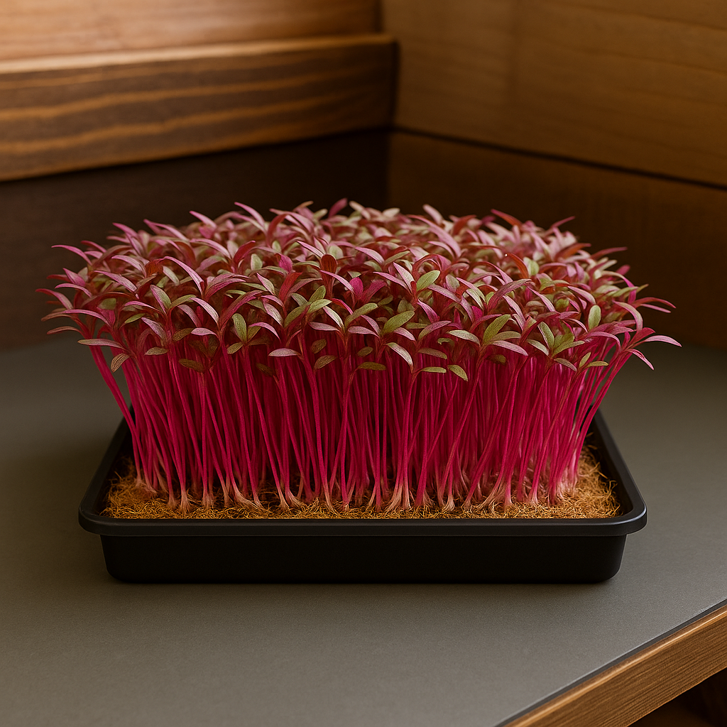 Live Tray — Amaranth (10×20) microgreens tray - Fresh, locally grown microgreens